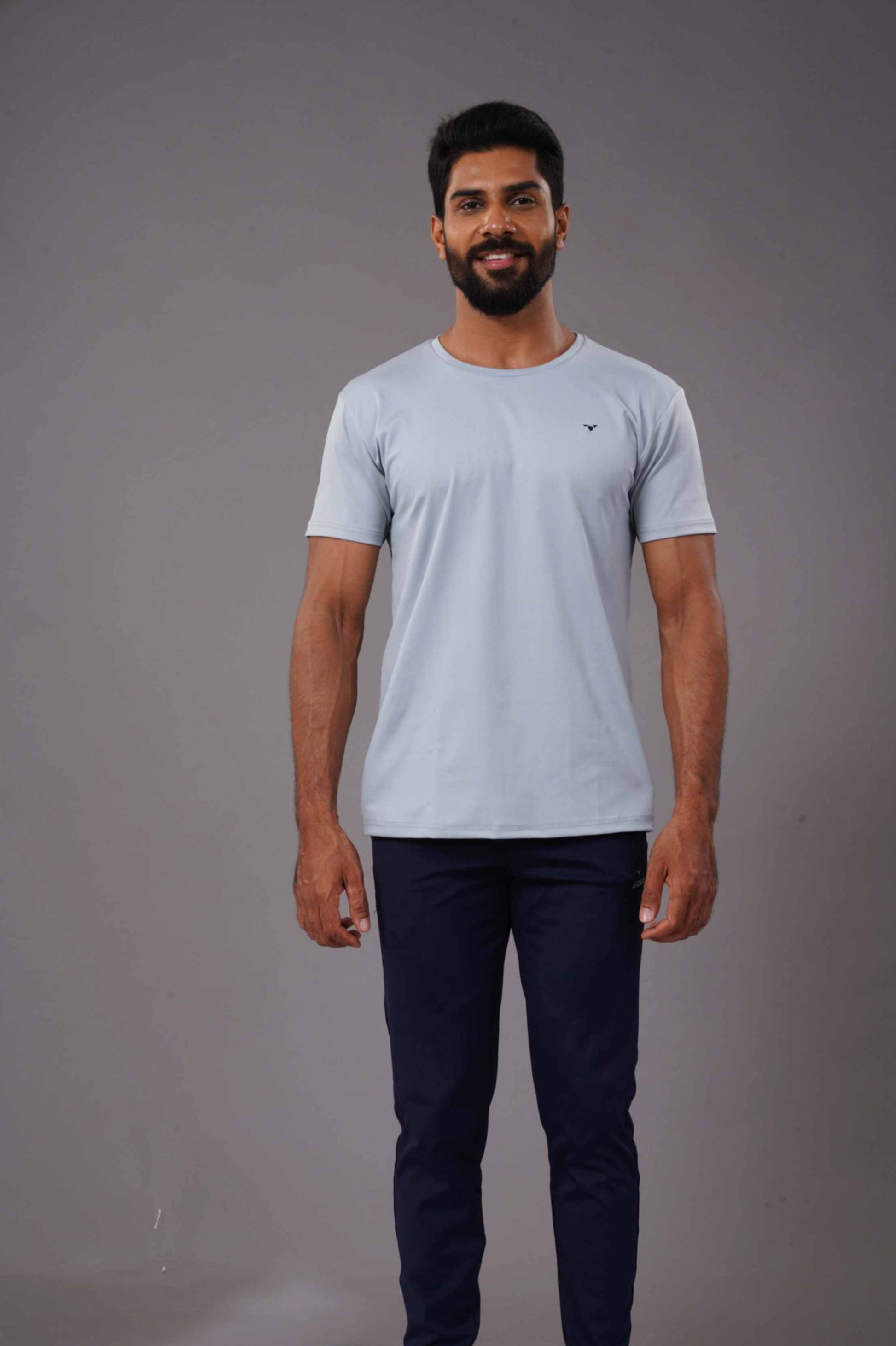 BUTTER LYCR R-NECK T-SHIRT - LIGHT GREY
