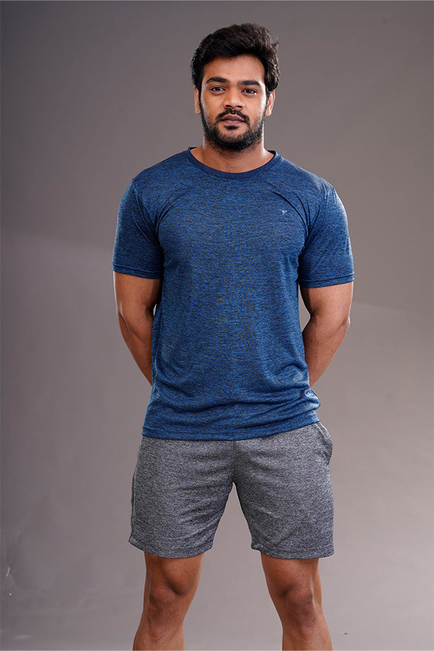 DRYFIT ROUND NECK T- SHIRT - NAVY BLUE