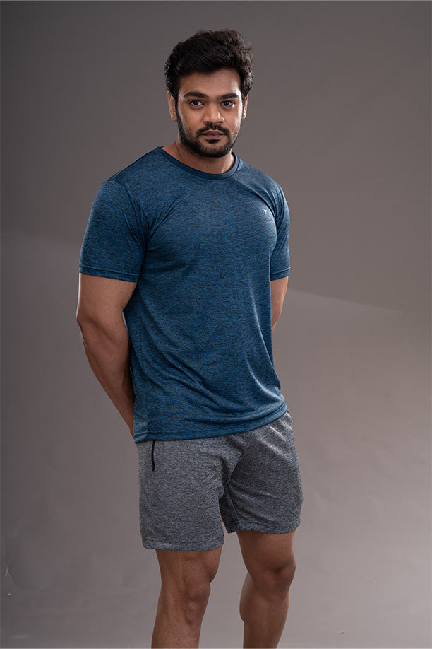 DRYFIT ROUND NECK T- SHIRT - NAVY BLUE