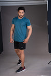 DRYFIT ROUND NECK T- SHIRT - PEACOCK BLUE