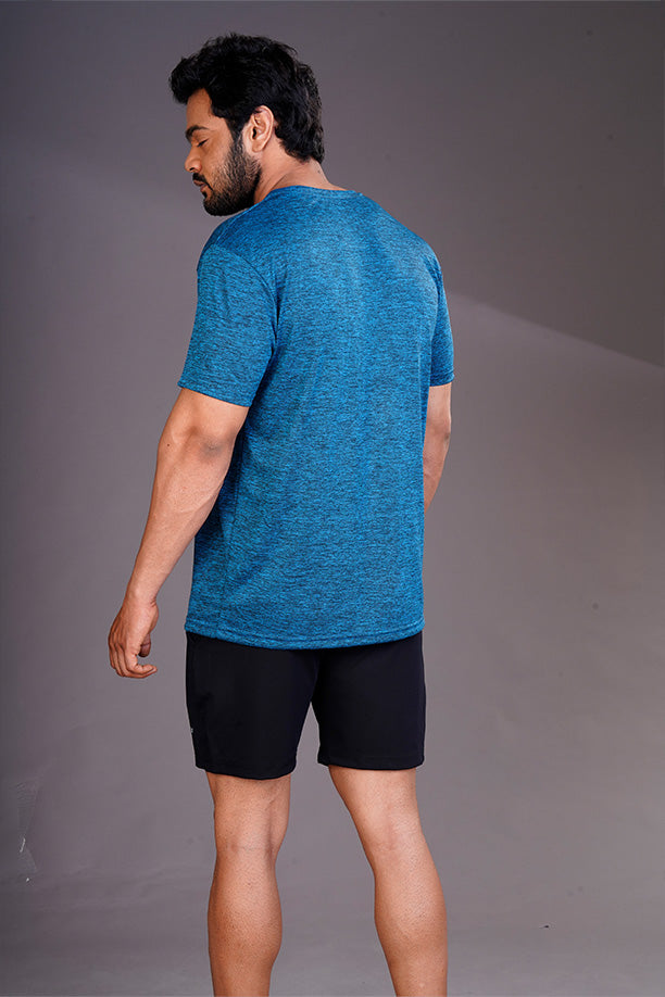 DRYFIT ROUND NECK T- SHIRT - PEACOCK BLUE