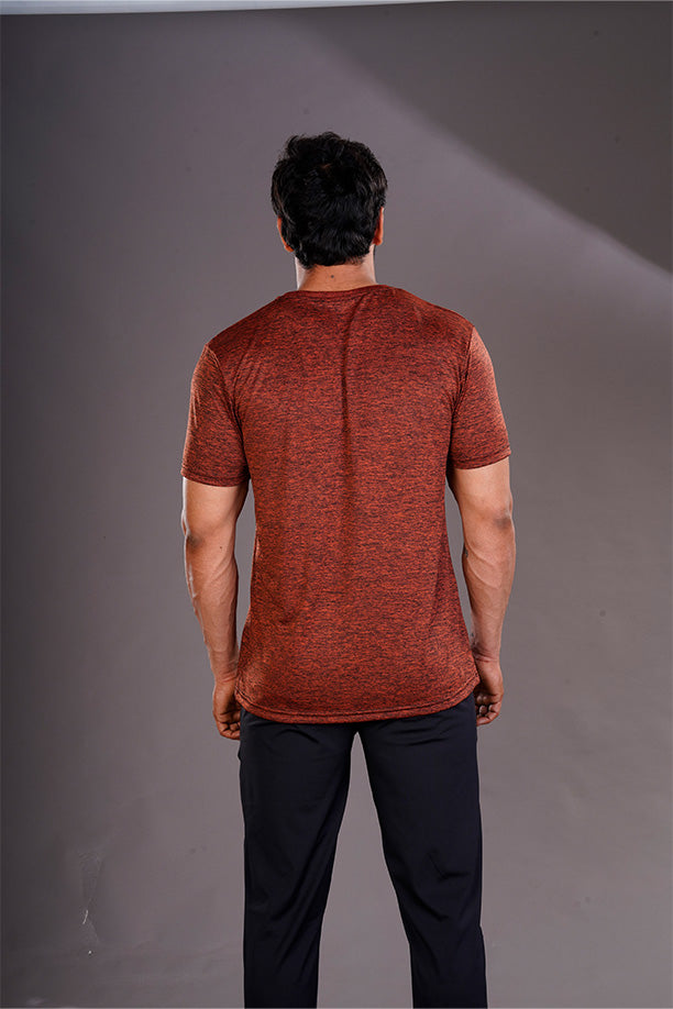 DRYFIT ROUND NECK T- SHIRT - ORANGE