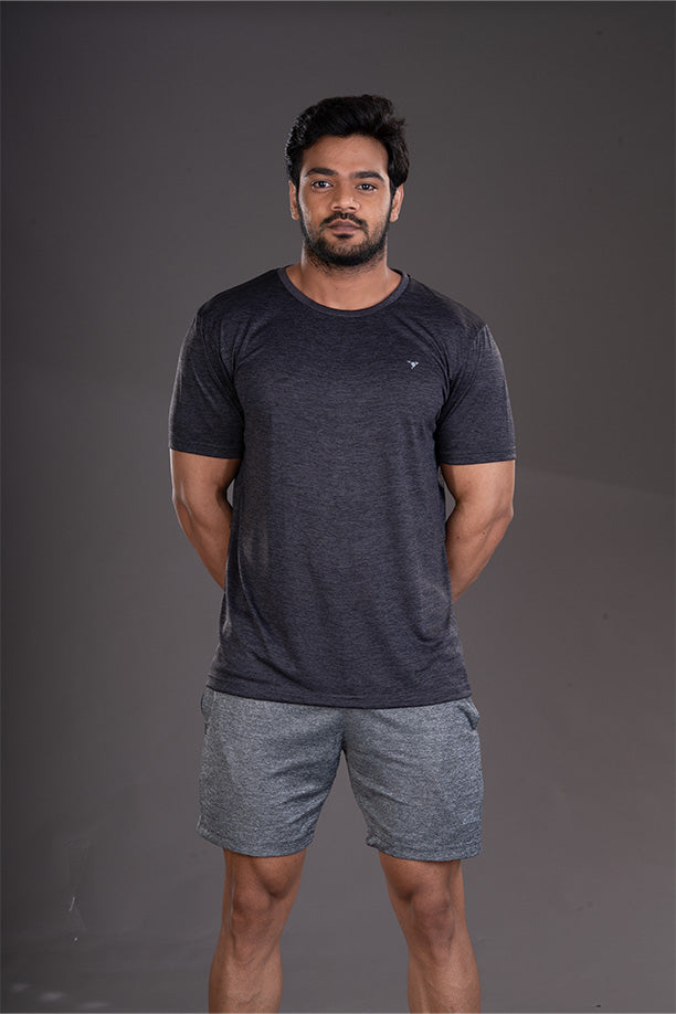 DRYFIT ROUND NECK T- SHIRT - DARK GREY