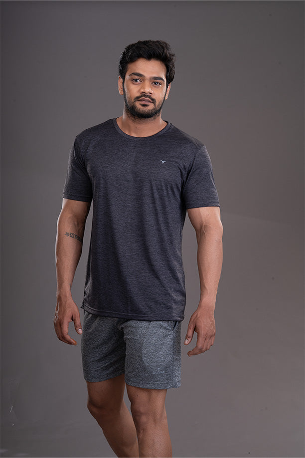 DRYFIT ROUND NECK T- SHIRT - DARK GREY