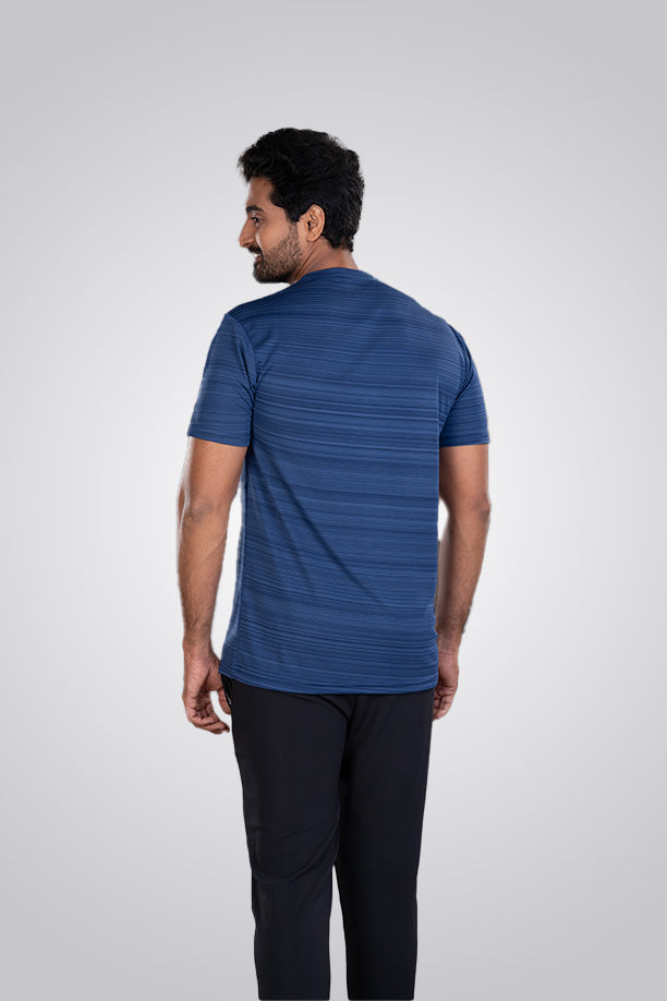 CRAZY FANCY ROUND NECK T-SHIRT - NAVY BLUE