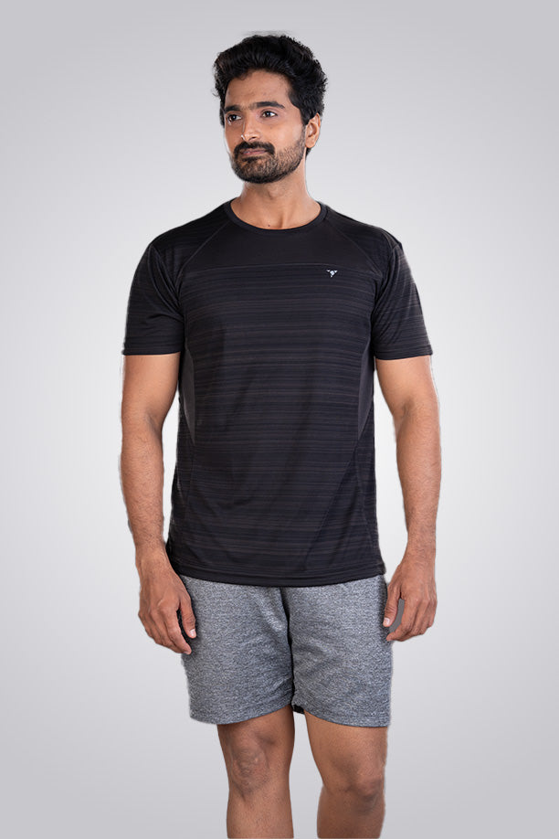 CRAZY FANCY ROUND NECK T-SHIRT - BLACK