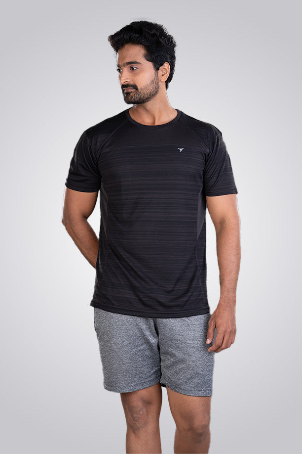 CRAZY FANCY ROUND NECK T-SHIRT - BLACK