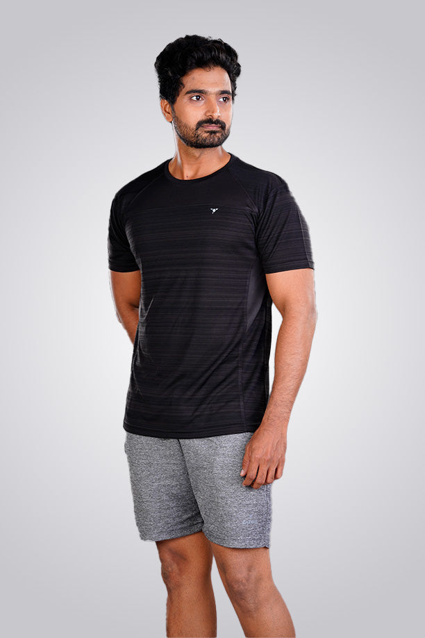 CRAZY FANCY ROUND NECK T-SHIRT - BLACK