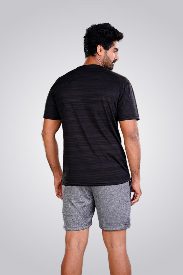 CRAZY FANCY ROUND NECK T-SHIRT - BLACK