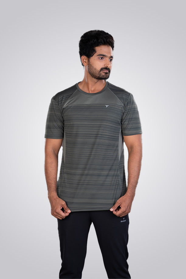 CRAZY FANCY ROUND NECK T-SHIRT - MEHANDI