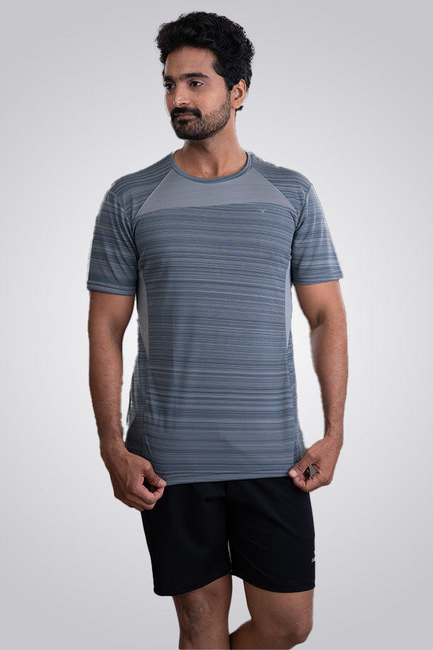 CRAZY FANCY ROUND NECK T-SHIRT -  DARK GREY