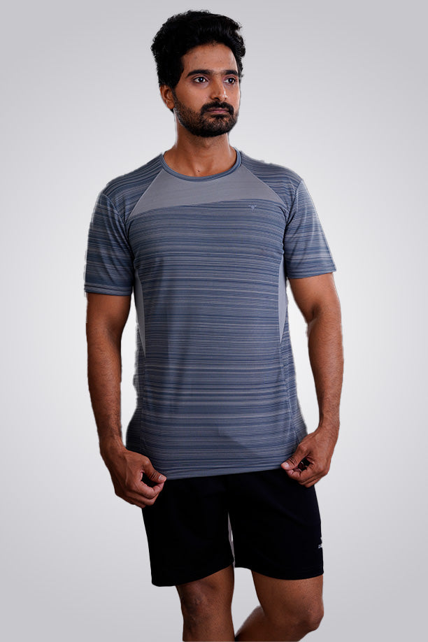 CRAZY FANCY ROUND NECK T-SHIRT -  DARK GREY