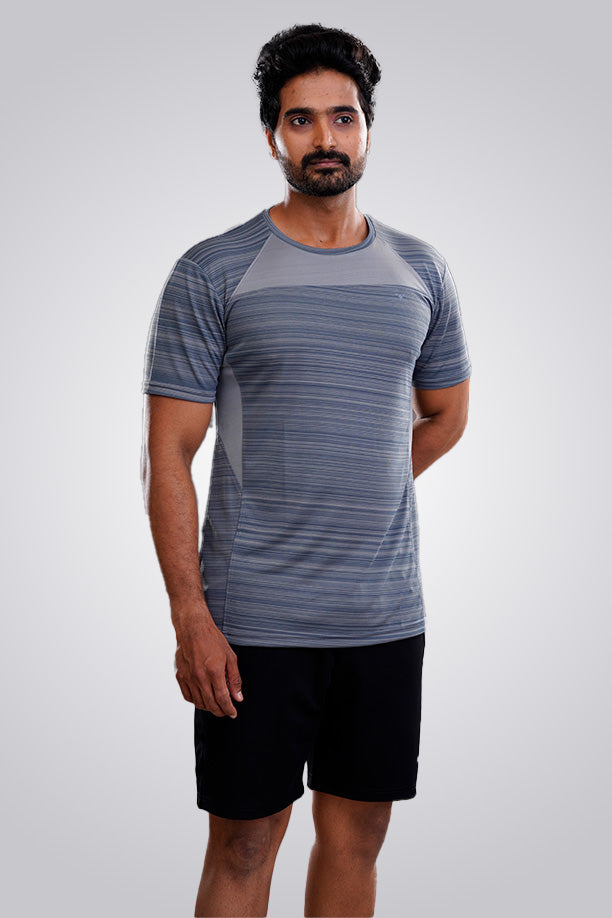 CRAZY FANCY ROUND NECK T-SHIRT -  DARK GREY