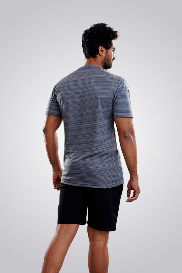 CRAZY FANCY ROUND NECK T-SHIRT -  DARK GREY