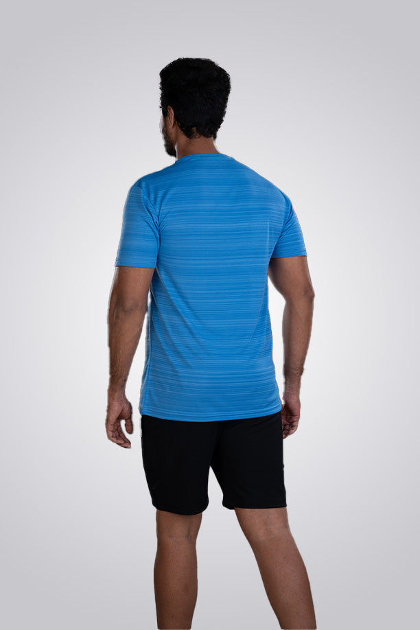 CRAZY FANCY ROUND NECK T-SHIRT - SKY BLUE