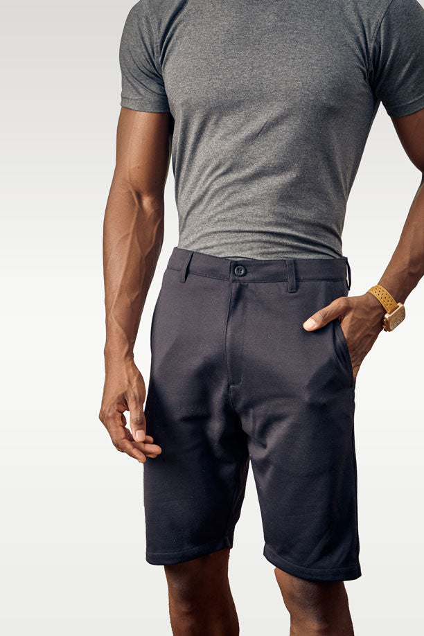 ALL TIME COTTON LONG SHORT - BLACK