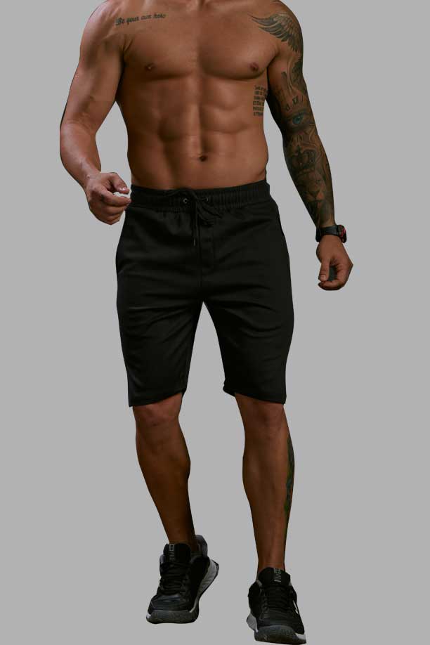 ALL TIME COTTON SPORT SHORT - BLACK