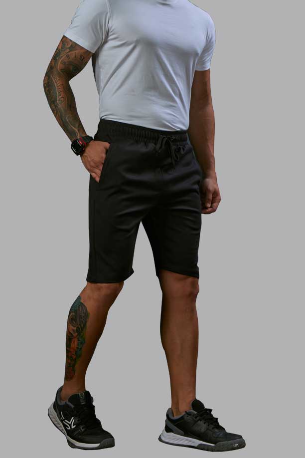 ALL TIME COTTON SPORT SHORT - BLACK