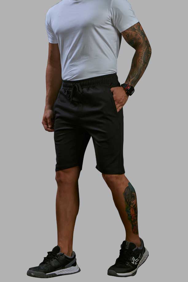 ALL TIME COTTON SPORT SHORT - BLACK