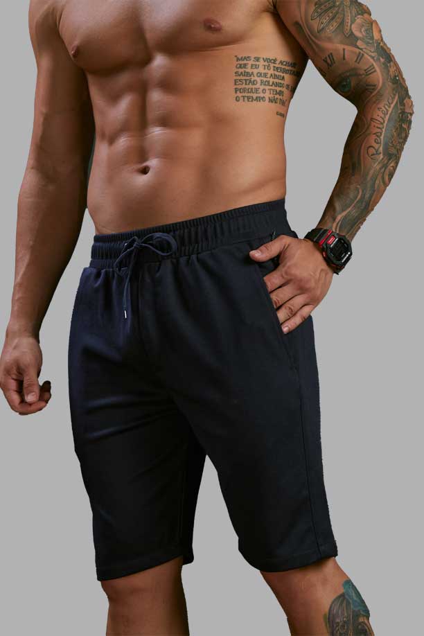 ALL TIME COTTON SPORT SHORT - DARK NAVY BLUE