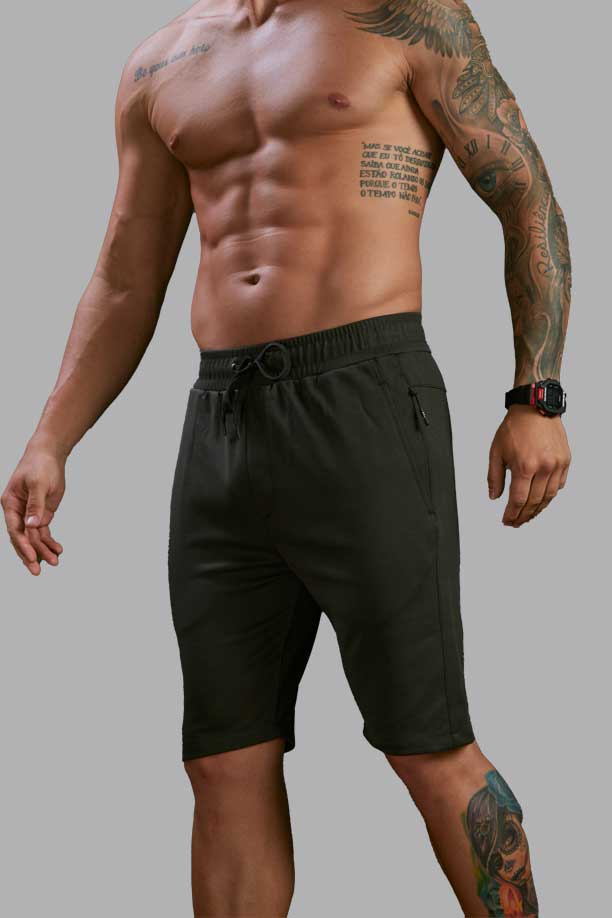 ALL TIME COTTON SPORT SHORT - MILL BLACK