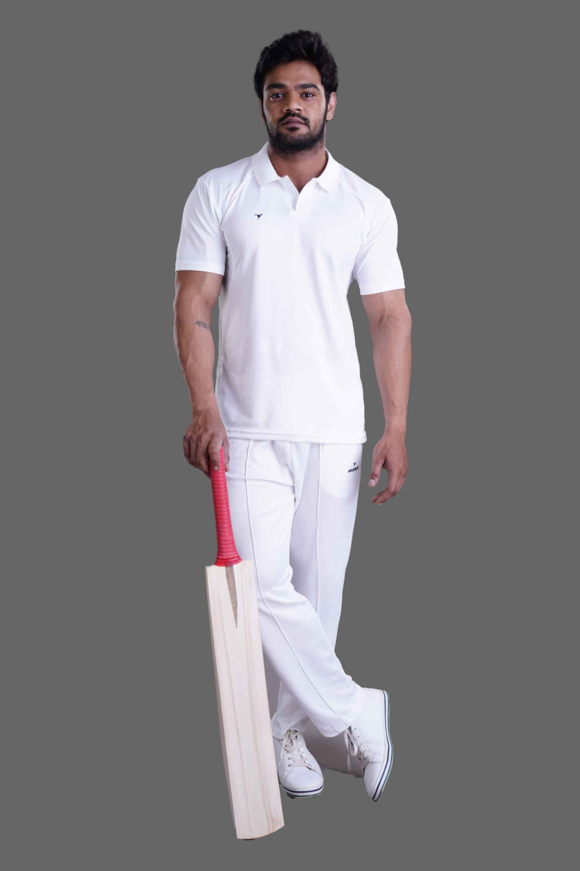 CRICKET T SHIRT HALF SLEEVES - OFF WHITE