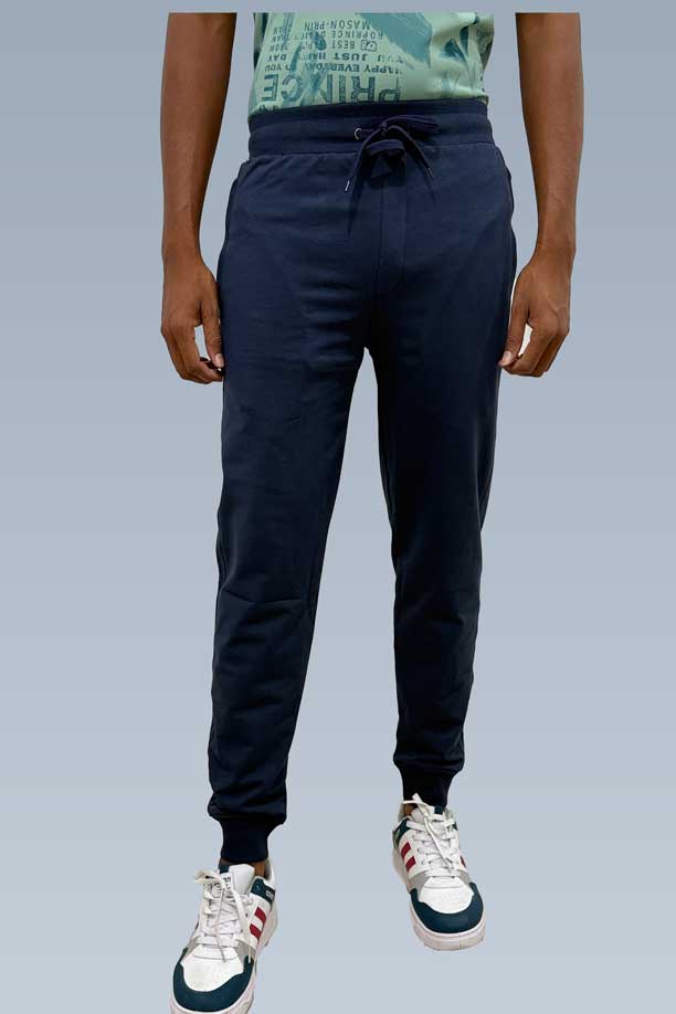 RICH COTTON JOGGER - BLUE GREY
