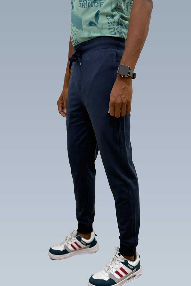 RICH COTTON JOGGER - BLUE GREY