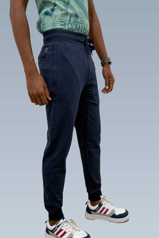 RICH COTTON JOGGER - BLUE GREY