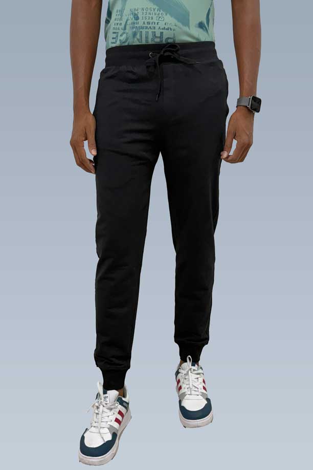 RICH COTTON JOGGER - BLACK