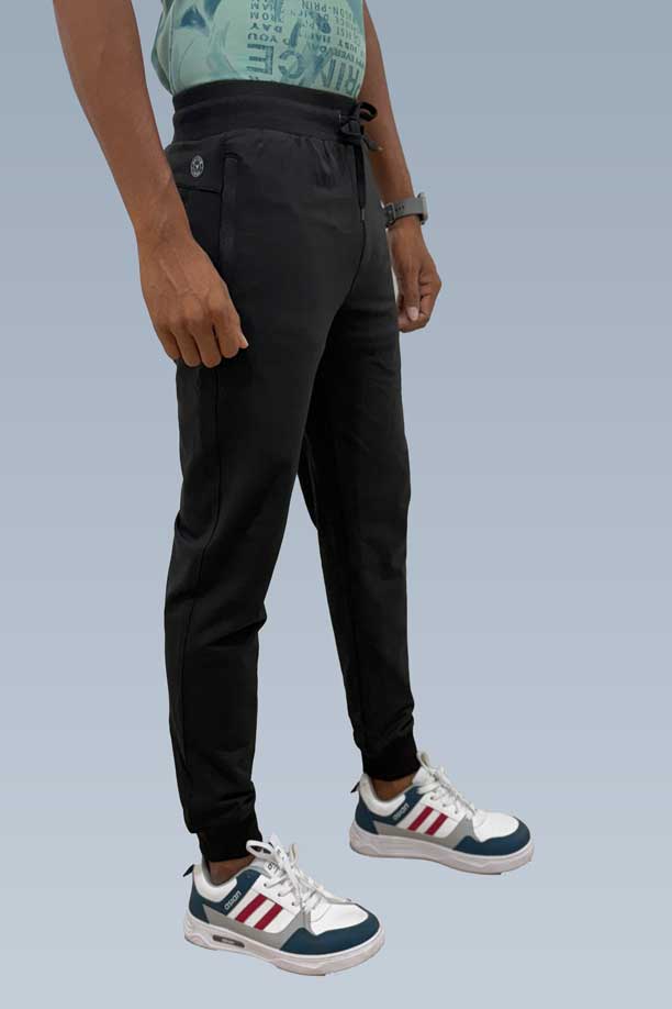 RICH COTTON JOGGER - BLACK