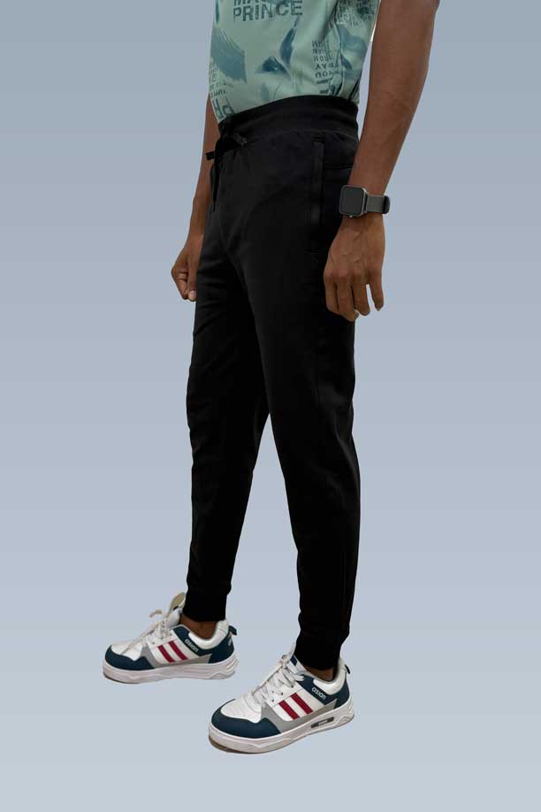 RICH COTTON JOGGER - BLACK
