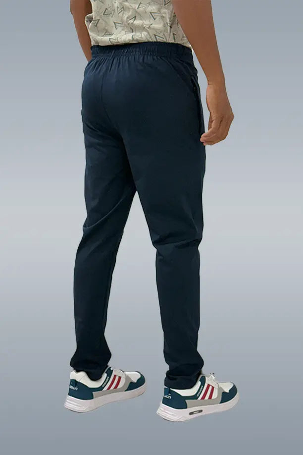LYCRA TRACK PANT - NAVY BLUE