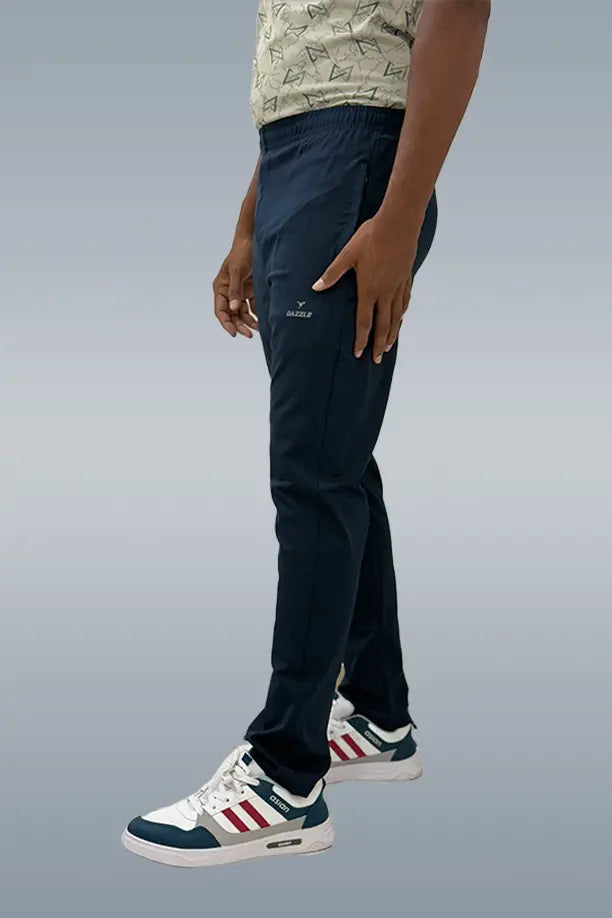 LYCRA TRACK PANT - NAVY BLUE