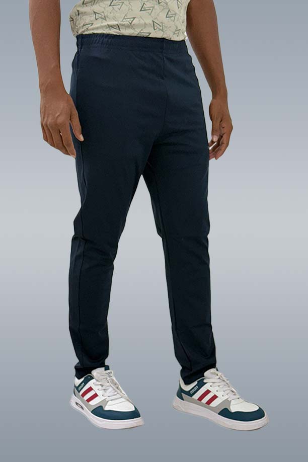 LYCRA TRACK PANT - NAVY BLUE