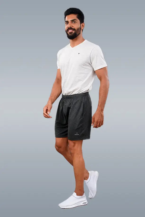 RUNNER SHORT - MELANGE BLACK