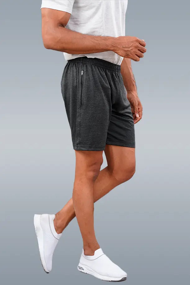 RUNNER SHORT - MELANGE BLACK