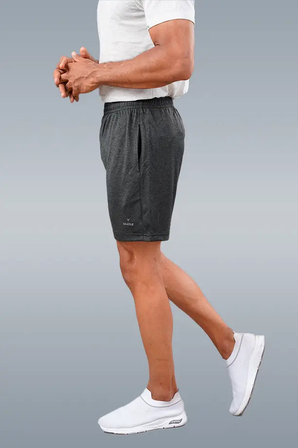 RUNNER SHORT - MELANGE BLACK