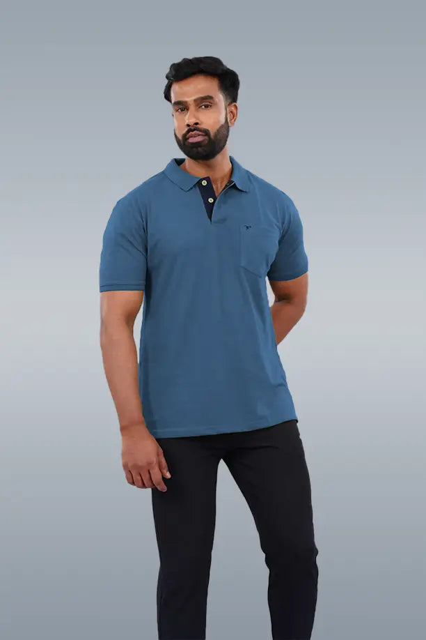 MATTY COMFORT T-SHIRT- BLUE GREY