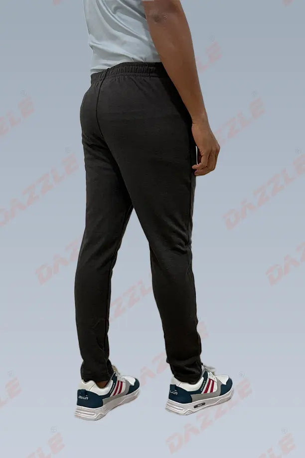 TRACK LOWER PC-SPCL PLAIN - MELANGE BLACK