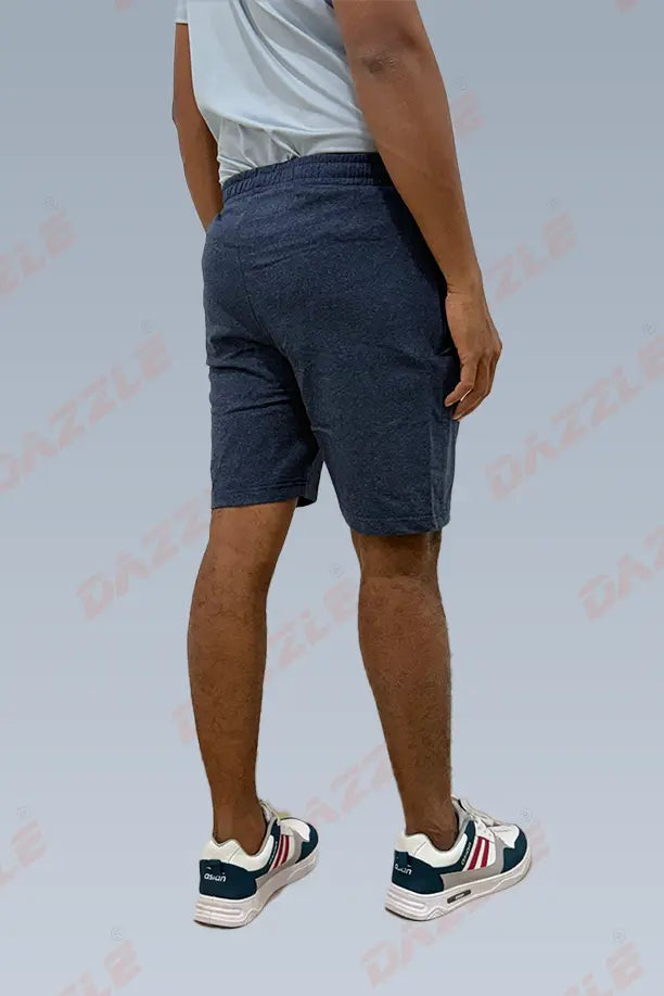 CRAZY COTTON LONG SHORTS - MELANGE BLUE