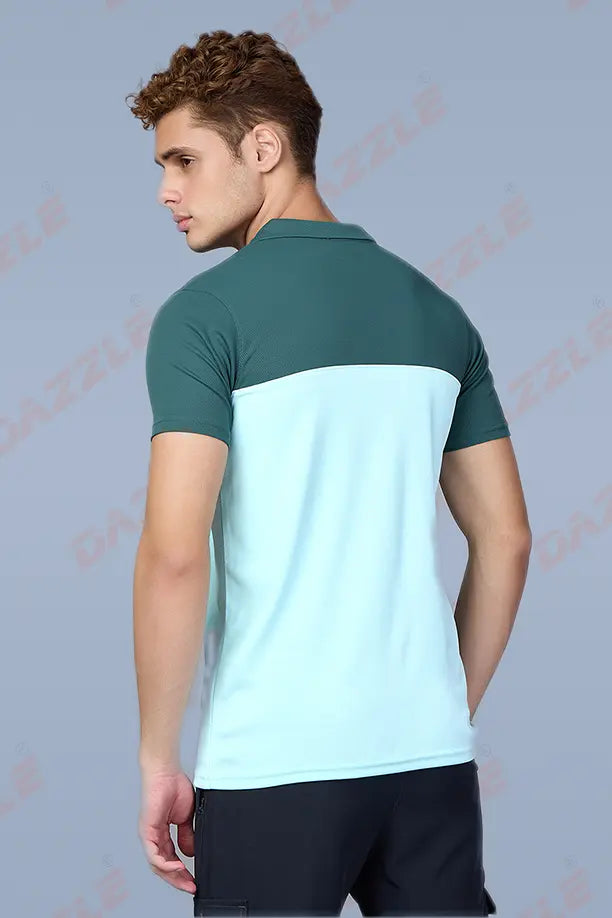 SPRING T SHIRT - BOTTLE GREEN LIGHT GREEN