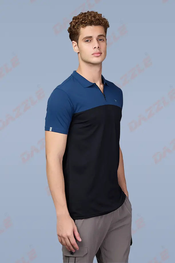SPRING T SHIRT - BLUE BLACK