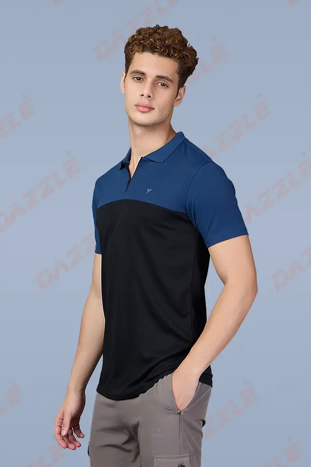SPRING T SHIRT - BLUE BLACK