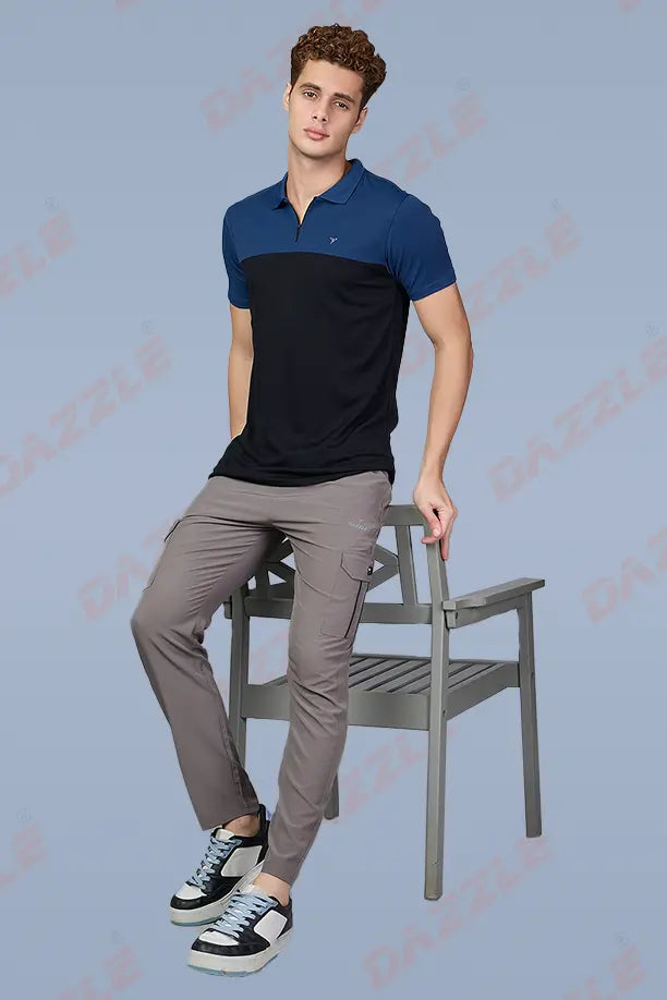 SPRING T SHIRT - BLUE BLACK