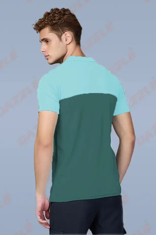 SPRING T SHIRT - LIGHT GREEN&BOTTLE GREEN