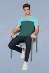 SPRING T SHIRT - LIGHT GREEN&BOTTLE GREEN
