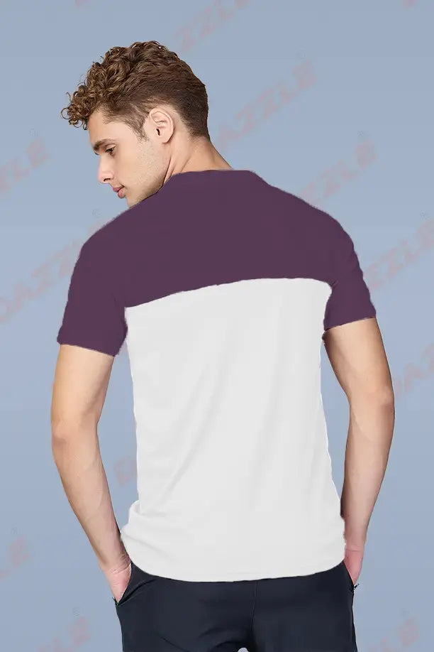SPRING T SHIRT - PURPLE WHITE