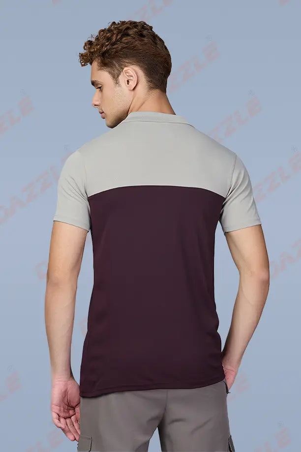 SPRING T SHIRT -CAMEL MAROON