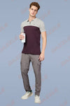 SPRING T SHIRT -CAMEL MAROON